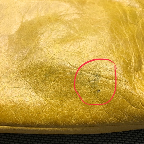 Vintage Balenciaga 2004 Chèvre Purse Bag w PH in Nicole Richie Yellow - Picture 6 of 9
